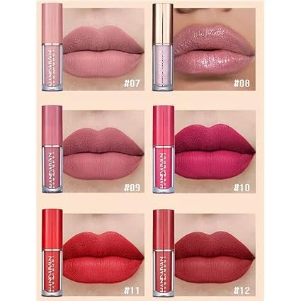 12 Colors Matte Liquid Lipstick Set